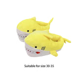 Maxbell Shark Slippers Winter Cartoon Indoor Shoes Keep Warm Anti Slip Kids Slippers Yellow