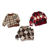 Maxbell Toddlers Sweater Soft Comfortable Washable Pullover Sweater Top for Baby Kids Red