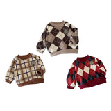 Maxbell Toddlers Sweater Soft Comfortable Washable Pullover Sweater Top for Baby Kids Red