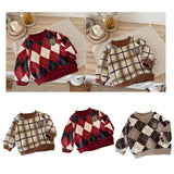 Maxbell Toddlers Sweater Soft Comfortable Washable Pullover Sweater Top for Baby Kids Red