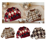 Maxbell Toddlers Sweater Soft Comfortable Washable Pullover Sweater Top for Baby Kids Red