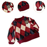 Maxbell Toddlers Sweater Soft Comfortable Washable Pullover Sweater Top for Baby Kids Red