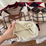 Maxbell Toddlers Sweater Soft Comfortable Washable Pullover Sweater Top for Baby Kids Light Brown