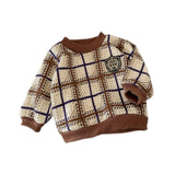 Maxbell Toddlers Sweater Soft Comfortable Washable Pullover Sweater Top for Baby Kids Light Brown