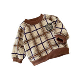 Maxbell Toddlers Sweater Soft Comfortable Washable Pullover Sweater Top for Baby Kids Light Brown