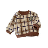 Maxbell Toddlers Sweater Soft Comfortable Washable Pullover Sweater Top for Baby Kids Light Brown