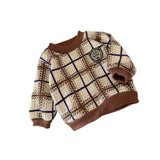 Maxbell Toddlers Sweater Soft Comfortable Washable Pullover Sweater Top for Baby Kids Light Brown