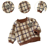 Maxbell Toddlers Sweater Soft Comfortable Washable Pullover Sweater Top for Baby Kids Light Brown