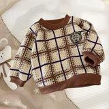 Maxbell Toddlers Sweater Soft Comfortable Washable Pullover Sweater Top for Baby Kids Light Brown