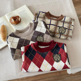 Maxbell Toddlers Sweater Soft Comfortable Washable Pullover Sweater Top for Baby Kids Dark Brown