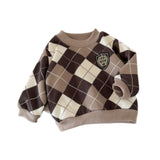 Maxbell Toddlers Sweater Soft Comfortable Washable Pullover Sweater Top for Baby Kids Dark Brown