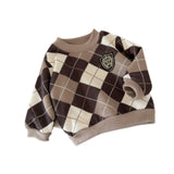 Maxbell Toddlers Sweater Soft Comfortable Washable Pullover Sweater Top for Baby Kids Dark Brown