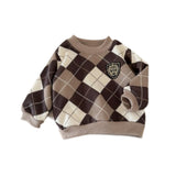 Maxbell Toddlers Sweater Soft Comfortable Washable Pullover Sweater Top for Baby Kids Dark Brown