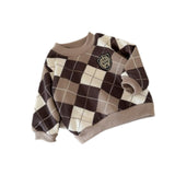 Maxbell Toddlers Sweater Soft Comfortable Washable Pullover Sweater Top for Baby Kids Dark Brown