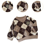 Maxbell Toddlers Sweater Soft Comfortable Washable Pullover Sweater Top for Baby Kids Dark Brown