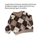 Maxbell Toddlers Sweater Soft Comfortable Washable Pullover Sweater Top for Baby Kids Dark Brown