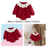 Maxbell Toddlers Baby Girl Clothes with Elastic Cuffs with Snap Button Newborn Romper Fit height 66 cm