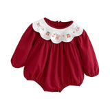 Maxbell Toddlers Baby Girl Clothes with Elastic Cuffs with Snap Button Newborn Romper Fit height 73 cm