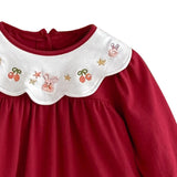 Maxbell Toddlers Baby Girl Clothes with Elastic Cuffs with Snap Button Newborn Romper Fit height 80 cm