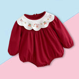 Maxbell Toddlers Baby Girl Clothes with Elastic Cuffs with Snap Button Newborn Romper Fit height 80 cm