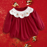 Maxbell Toddlers Baby Girl Clothes with Elastic Cuffs with Snap Button Newborn Romper Fit height 80 cm