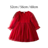 Maxbell Girls Christmas Red Dress Decoration for Role Playing Party Supplies Festive 3 Years