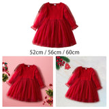 Maxbell Girls Christmas Red Dress Decoration for Role Playing Party Supplies Festive 3 Years