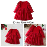 Maxbell Girls Christmas Red Dress Decoration for Role Playing Party Supplies Festive 3 Years