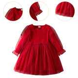 Maxbell Girls Christmas Red Dress Decoration for Role Playing Party Supplies Festive 3 Years