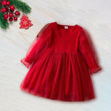 Maxbell Girls Christmas Red Dress Decoration for Role Playing Party Supplies Festive 4 Years