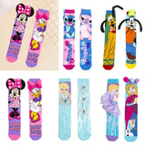 Maxbell 1 Pair Knee Socks Cartoon Pattern Socks Novelty Festival Long Socks for Kids Style A