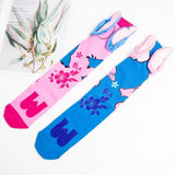 Maxbell 1 Pair Knee Socks Cartoon Pattern Socks Novelty Festival Long Socks for Kids Style A