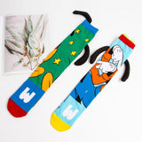 Maxbell 1 Pair Knee Socks Cartoon Pattern Socks Novelty Festival Long Socks for Kids Style B