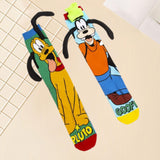 Maxbell 1 Pair Knee Socks Cartoon Pattern Socks Novelty Festival Long Socks for Kids Style B