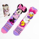 Maxbell 1 Pair Knee Socks Cartoon Pattern Socks Novelty Festival Long Socks for Kids Style C