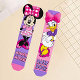 Maxbell 1 Pair Knee Socks Cartoon Pattern Socks Novelty Festival Long Socks for Kids Style C