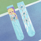 Maxbell 1 Pair Knee Socks Cartoon Pattern Socks Novelty Festival Long Socks for Kids Style D