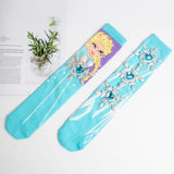 Maxbell 1 Pair Knee Socks Cartoon Pattern Socks Novelty Festival Long Socks for Kids Style D