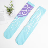 Maxbell 1 Pair Knee Socks Cartoon Pattern Socks Novelty Festival Long Socks for Kids Style D