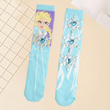 Maxbell 1 Pair Knee Socks Cartoon Pattern Socks Novelty Festival Long Socks for Kids Style D
