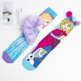 Maxbell 1 Pair Knee Socks Cartoon Pattern Socks Novelty Festival Long Socks for Kids Style E