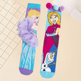 Maxbell 1 Pair Knee Socks Cartoon Pattern Socks Novelty Festival Long Socks for Kids Style E