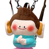 Maxbell Cute Plush Lotus Flower Buddha Backpack Shoulder Bag for Student Women Teens