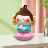 Maxbell Cute Plush Lotus Flower Buddha Backpack Shoulder Bag for Student Women Teens