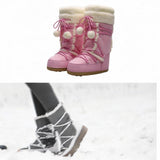 Maxbell Womens Winter Snow Boots Non Slip Warm Warm Shoes for Hiker Trekking Outdoor 35 to 37