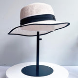 Maxbell Hat Display Stand Metal Hat Rack for Cabinet Office Wig Styling Practice Black