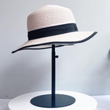 Maxbell Hat Display Stand Metal Hat Rack for Cabinet Office Wig Styling Practice Black