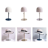 Maxbell Hat Display Stand Metal Hat Rack for Cabinet Office Wig Styling Practice Black