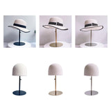 Maxbell Hat Display Stand Metal Hat Rack for Cabinet Office Wig Styling Practice Black