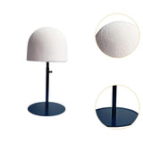 Maxbell Hat Display Stand Metal Hat Rack for Cabinet Office Wig Styling Practice Black